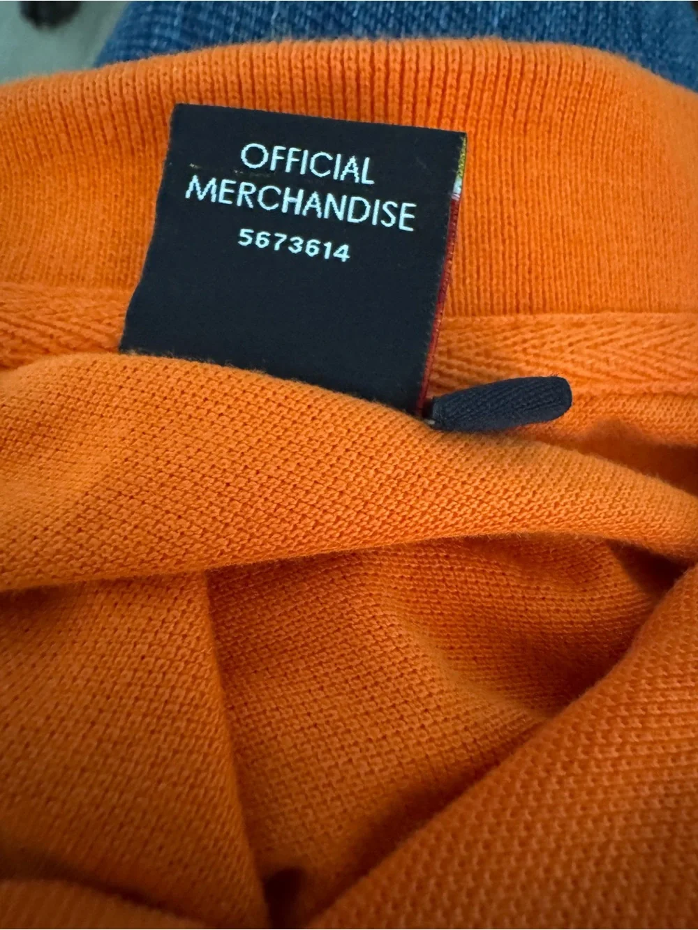 Manchester United AperolSpritz Football Polo Cotton  Large Orange Soccer Rare
